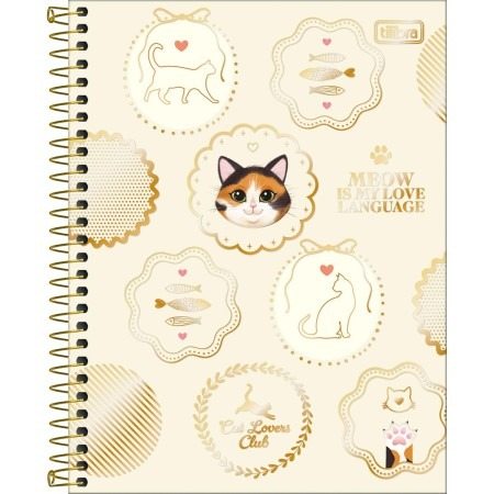 CADERNO 1X1 C.D. PURRFECT CATS COLEGIAL